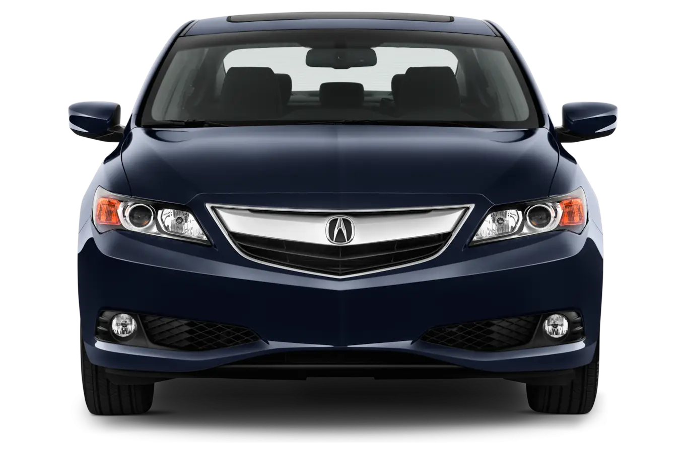 Blue Sedan Car Front View