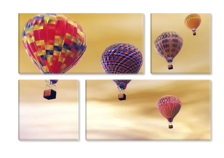 Colorful Hot Air Balloons Soaring Through the Sky