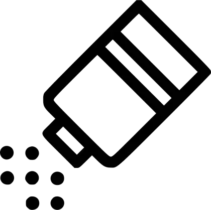 Black and White Salt Shaker Icon