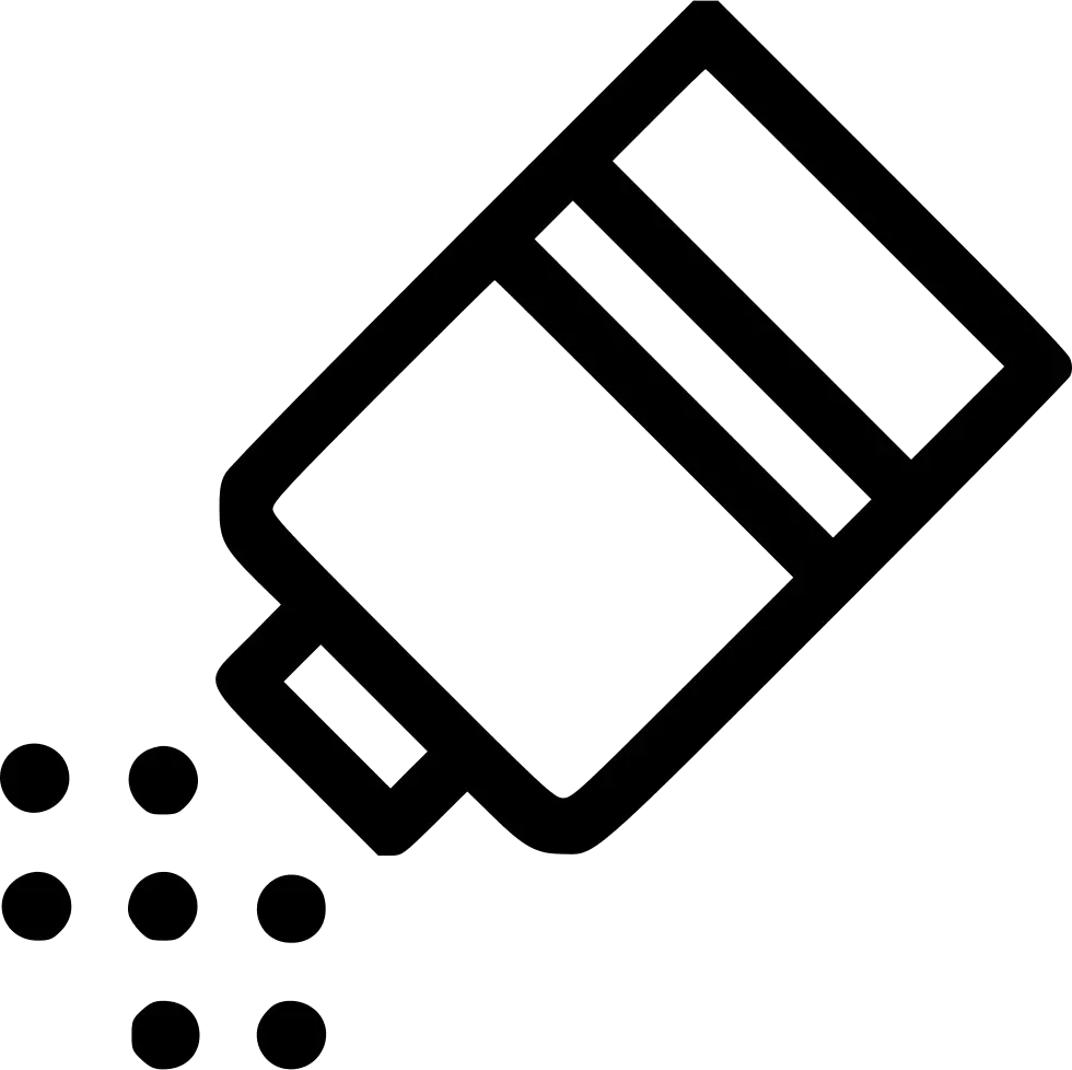 Black and White Salt Shaker Icon