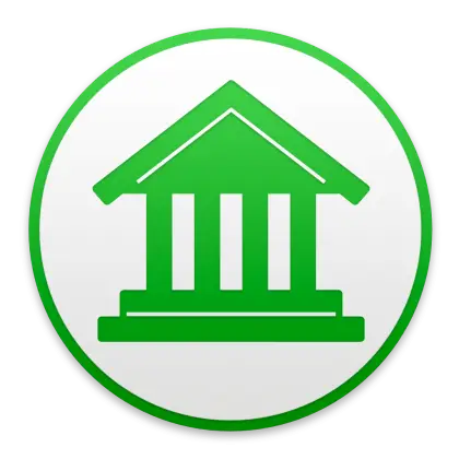 Green Bank Icon for Financial Services