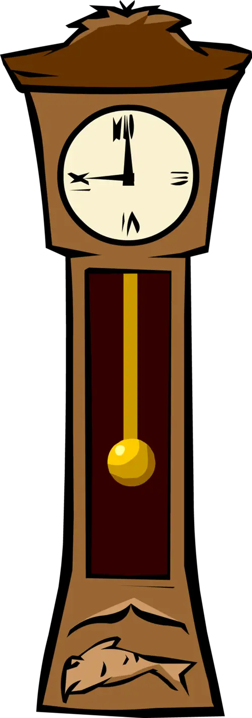 Classic Grandfather Clock Illustration