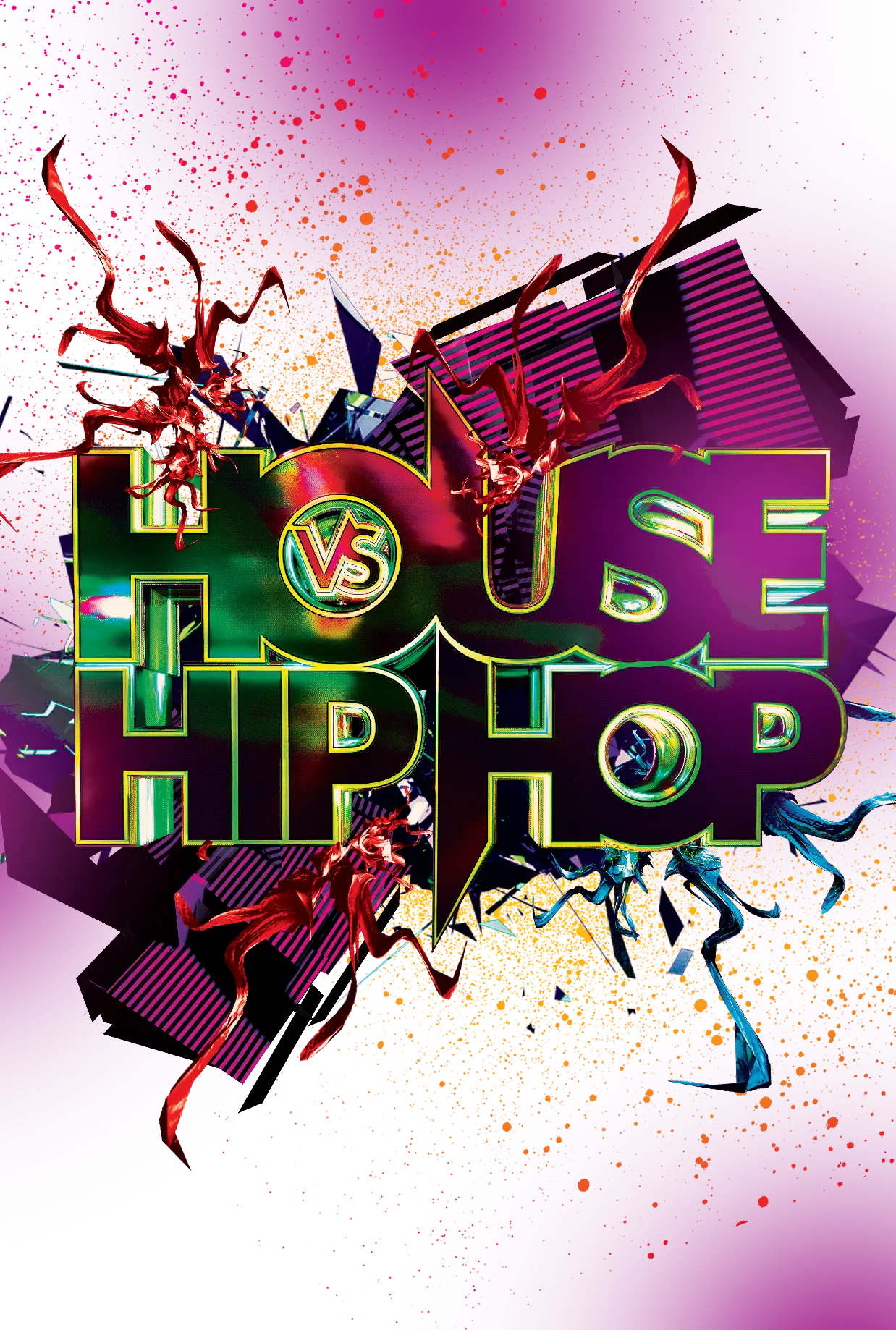 House vs Hip Hop Music Battle Poster