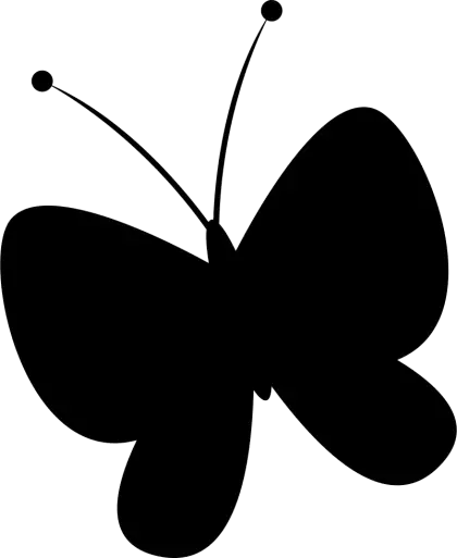 Black Butterfly Silhouette Design