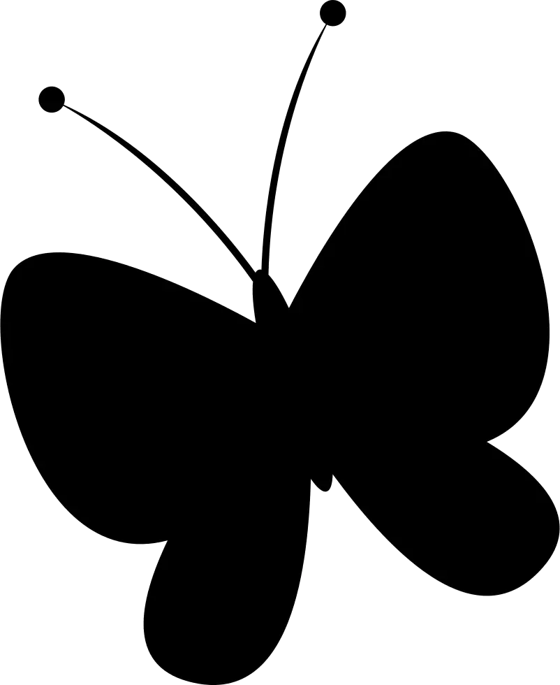 Black Butterfly Silhouette Design
