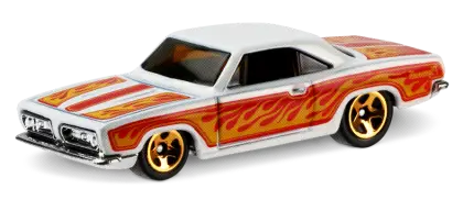 Toy Car with Red and Yellow Flame Decals