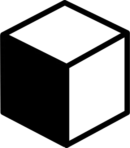 Simple Black Cube Shape Design
