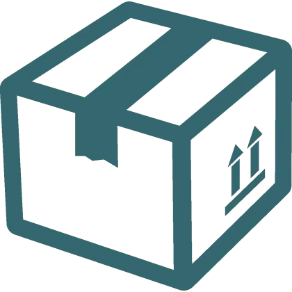 Minimalistic Box Icon with Shipping Symbol