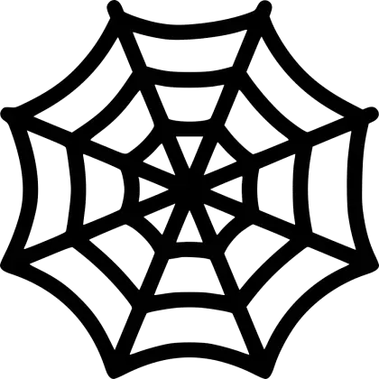 Black Spider Web Illustration for Halloween