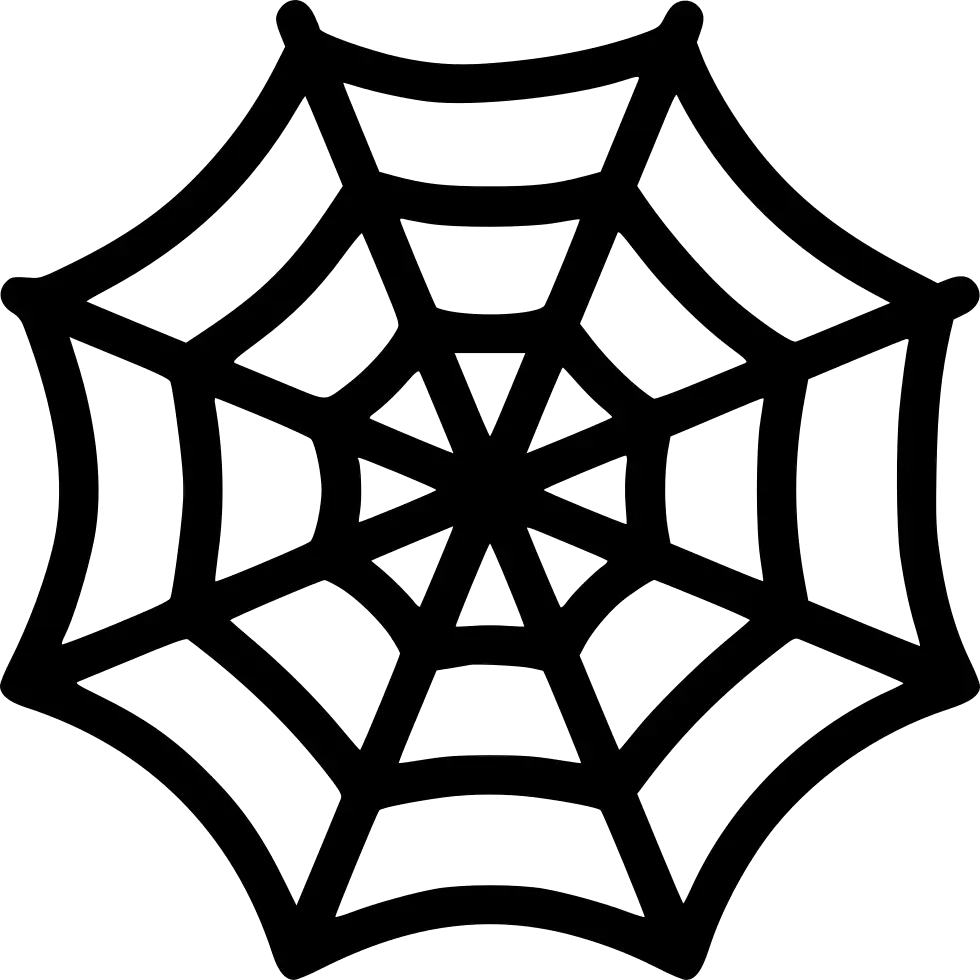 Black Spider Web Illustration for Halloween