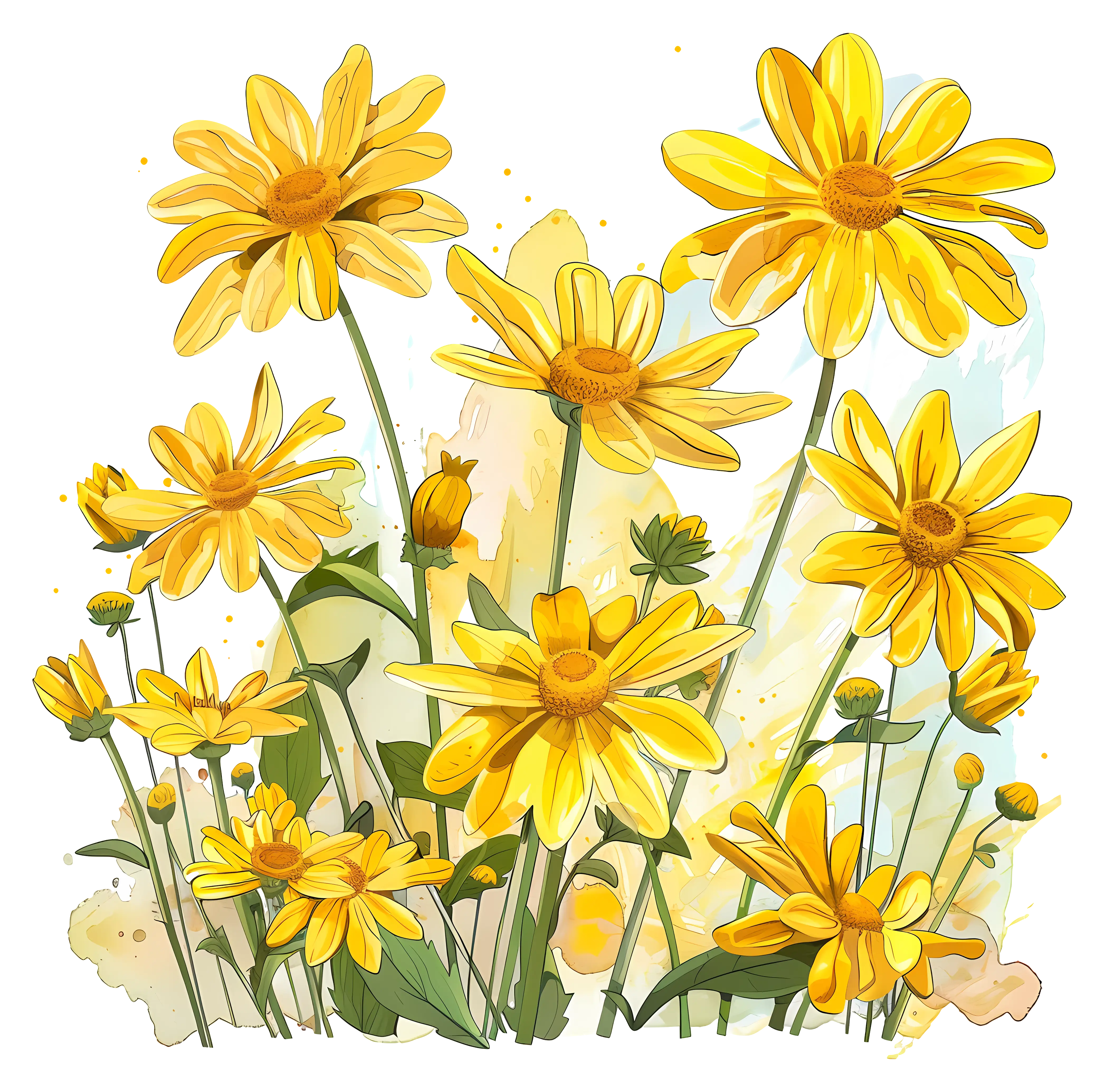 Yellow Flowers in Bloom