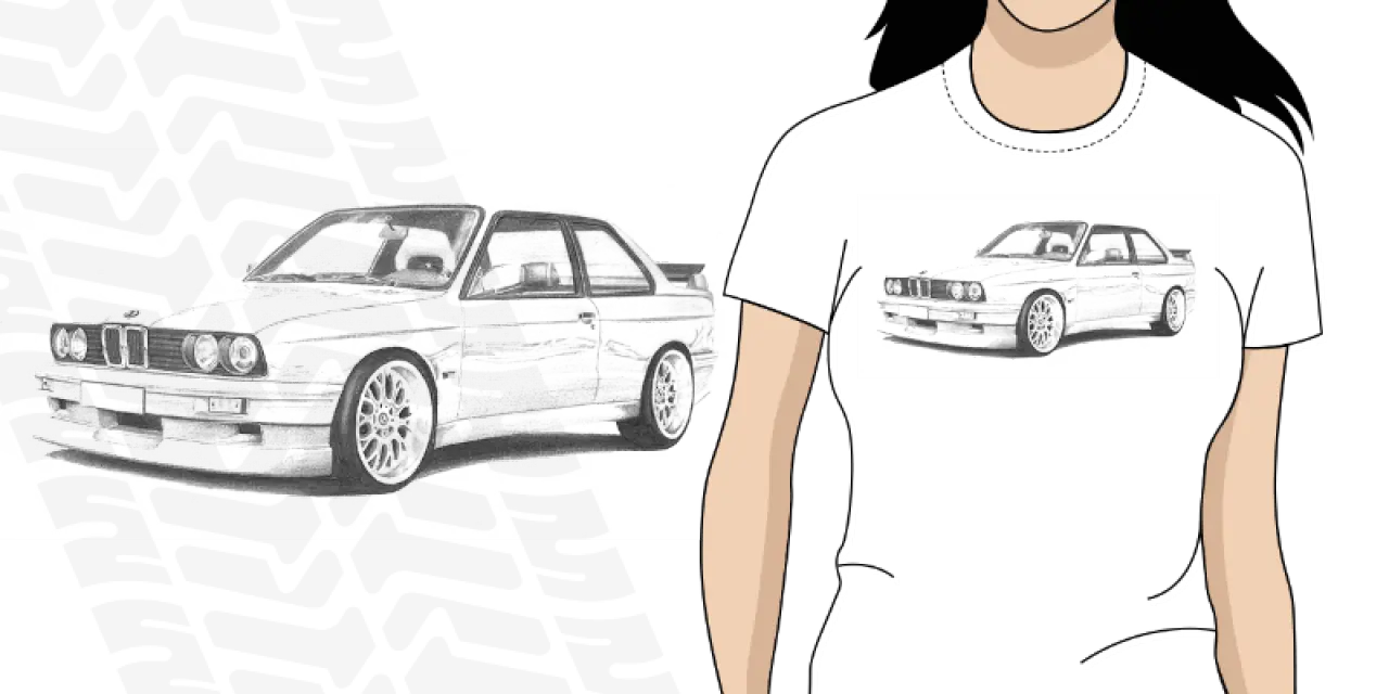 Graphic T-shirt with Car Design
