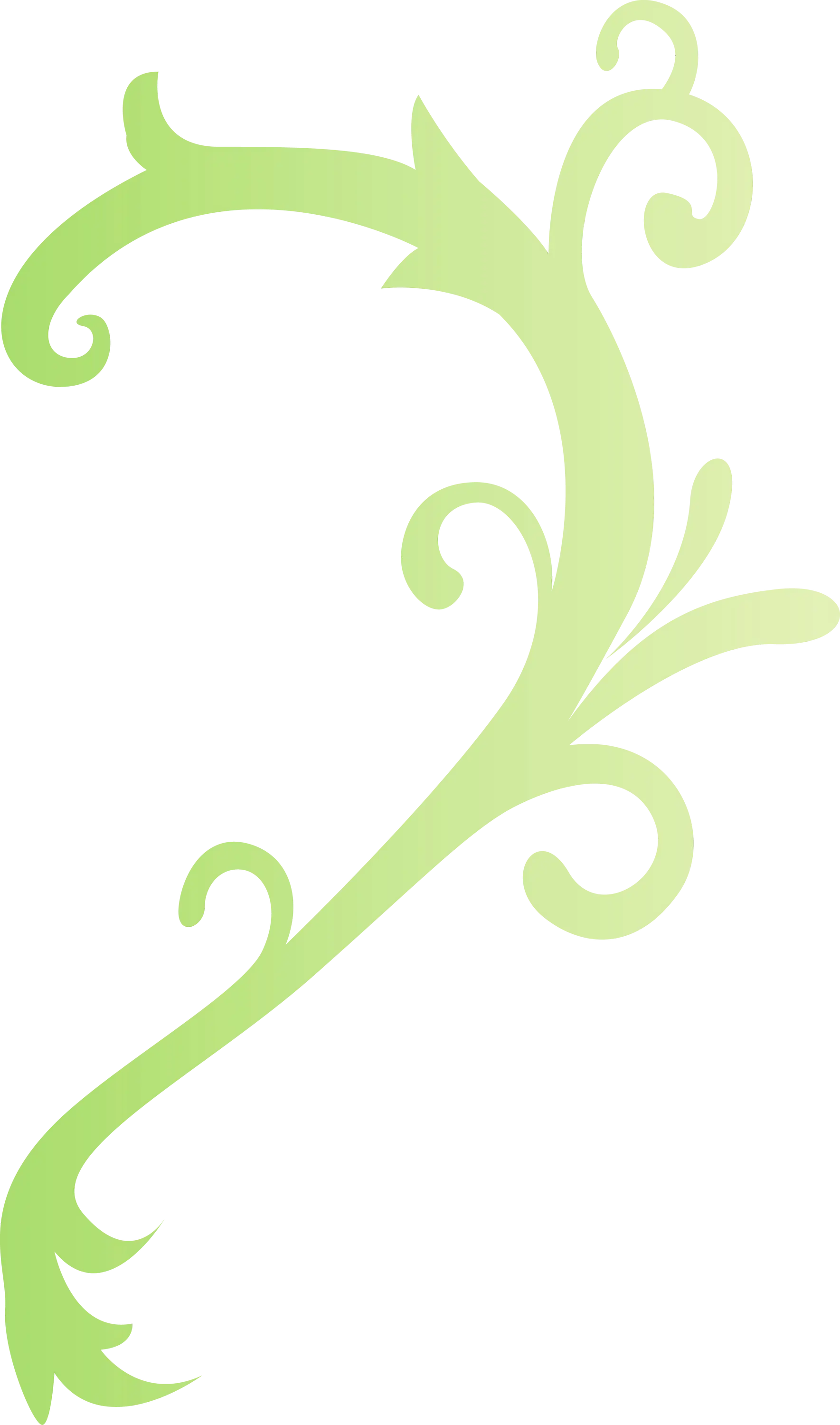 Green Swirl Decorative Element