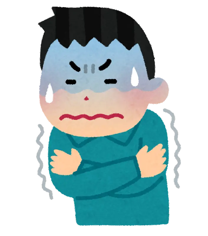 Shivering Person in Cold Weather