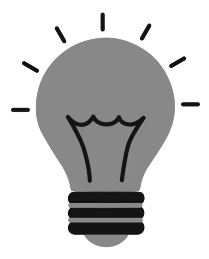 Simple Light Bulb Icon for Creative Ideas