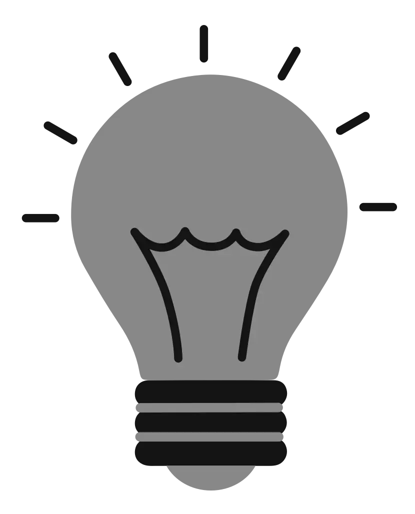 Simple Light Bulb Icon for Creative Ideas