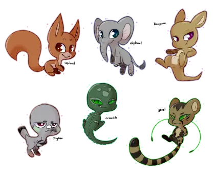 Cute Cartoon Animals Collection