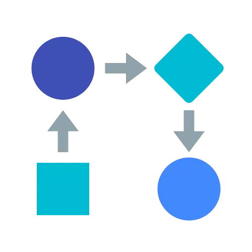 Flowchart Shapes and Arrows for Diagram Illustration
