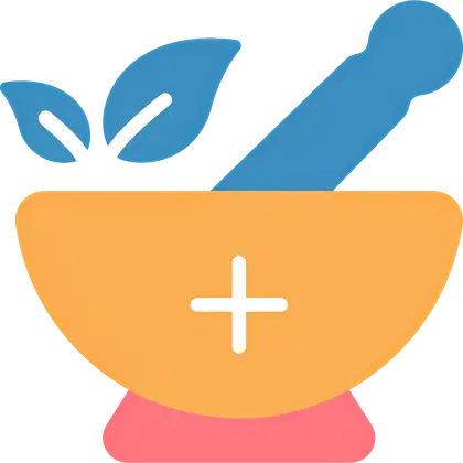 Mortar and Pestle with Herbs