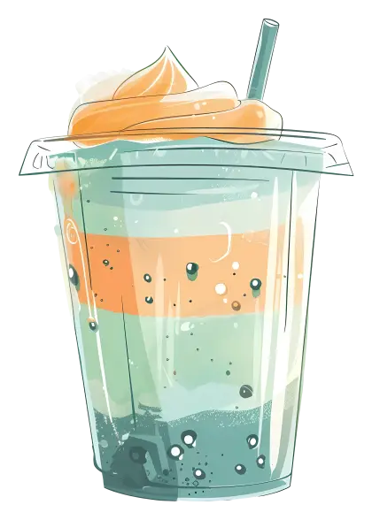 Colorful Smoothie Cup Illustration