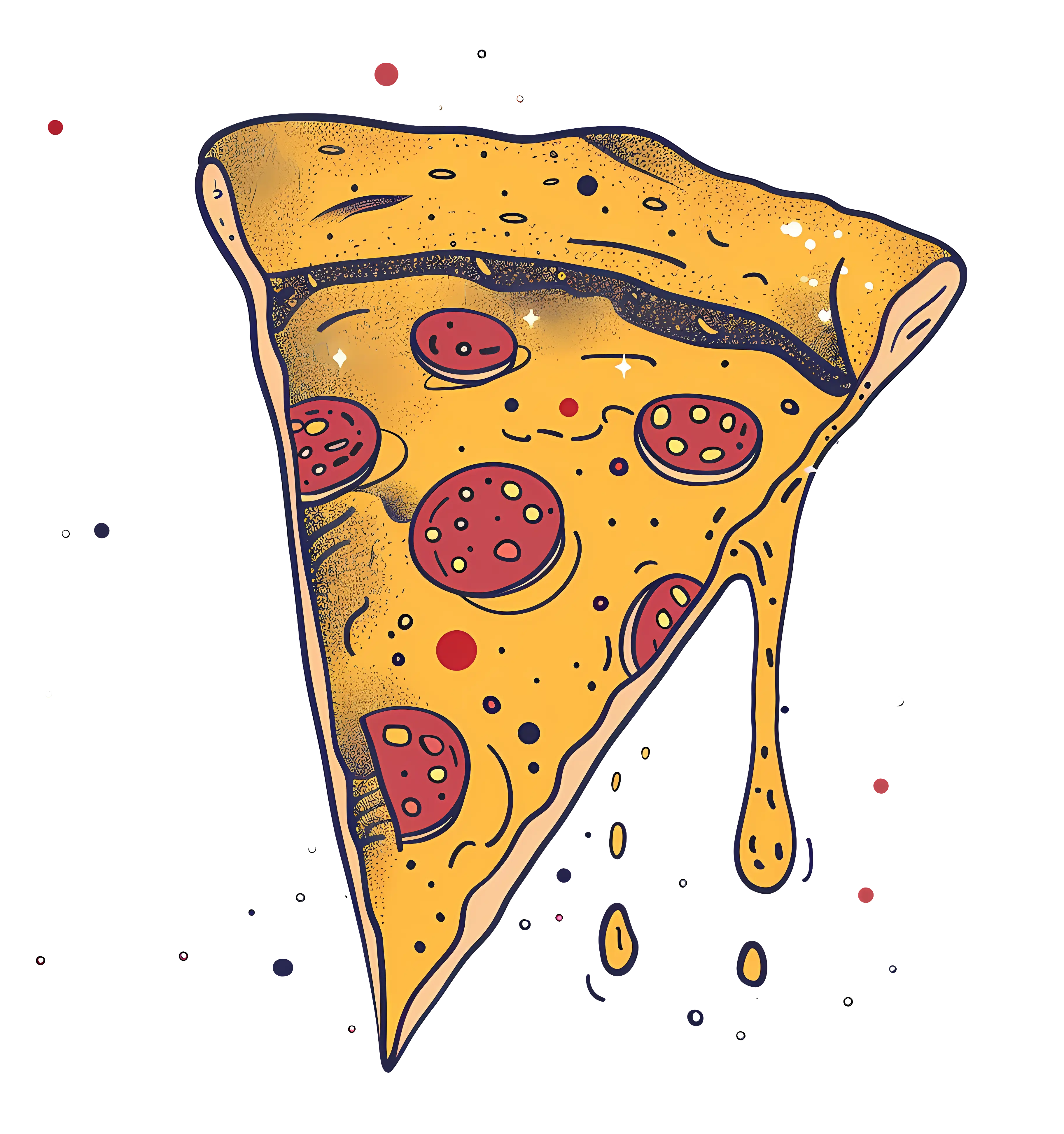 Pizza Slice with Toppings