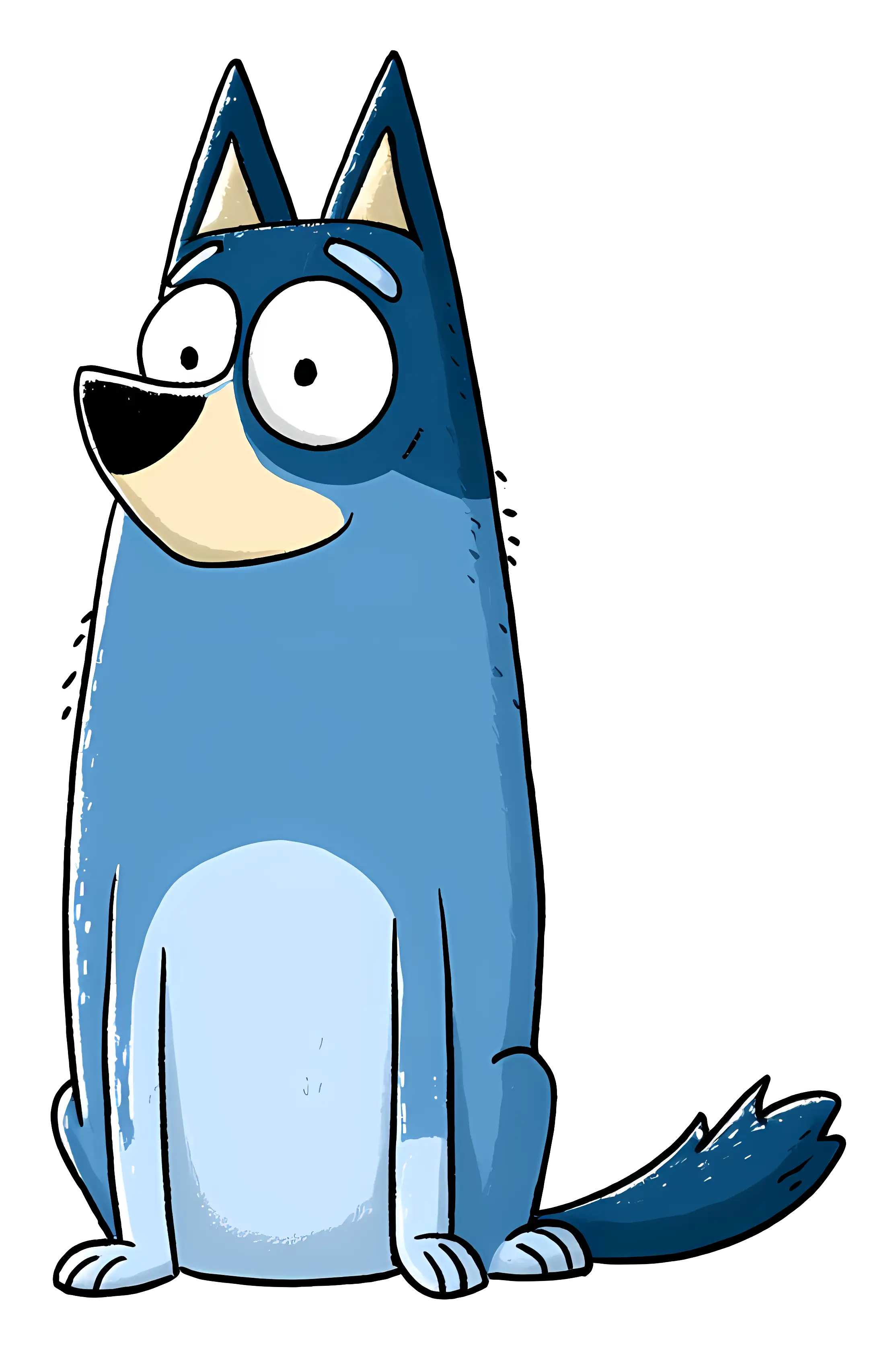 Blue Dog Cartoon Character