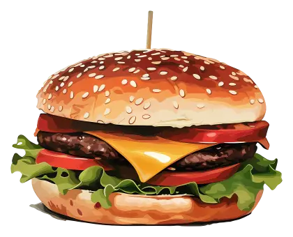 Delicious Cheeseburger with Classic Toppings