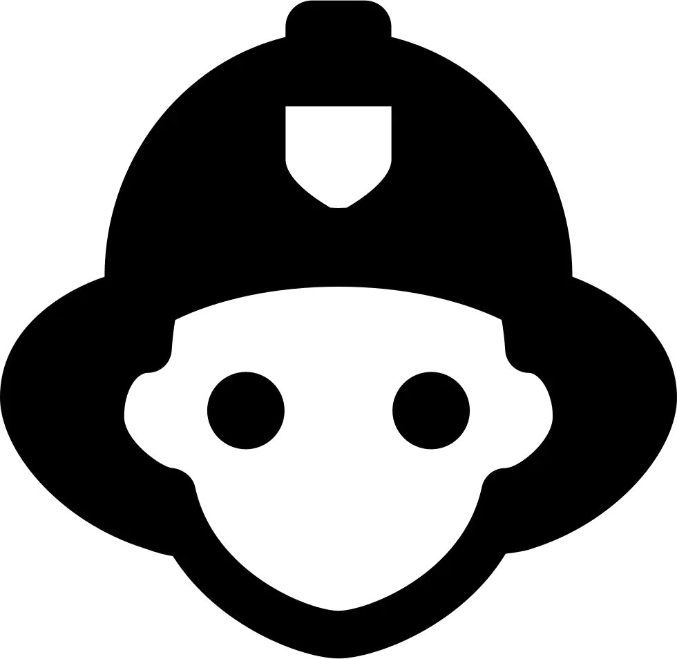 Firefighter Icon with Helmet