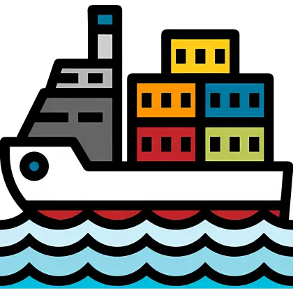 Cargo Ship with Containers