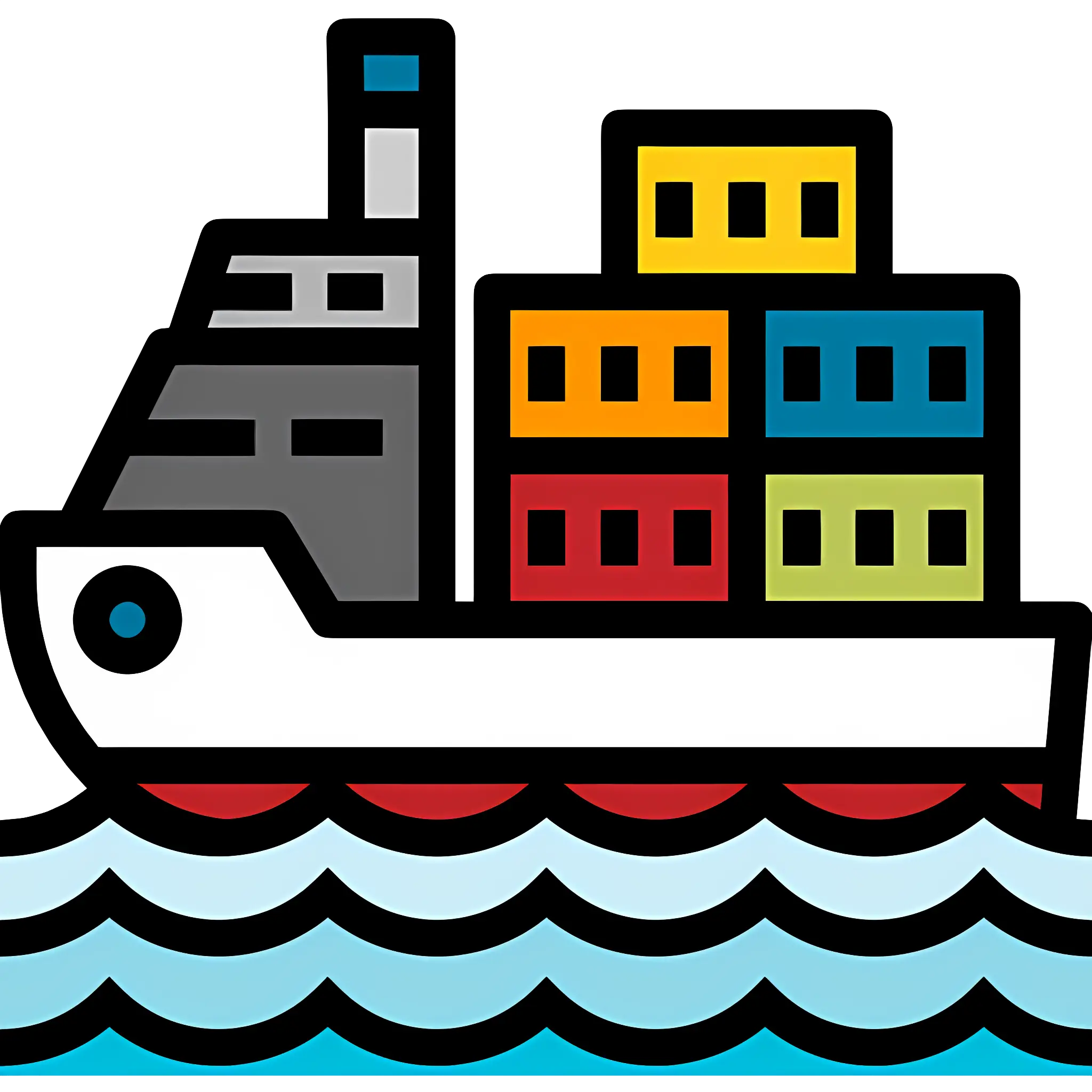 Cargo Ship with Containers