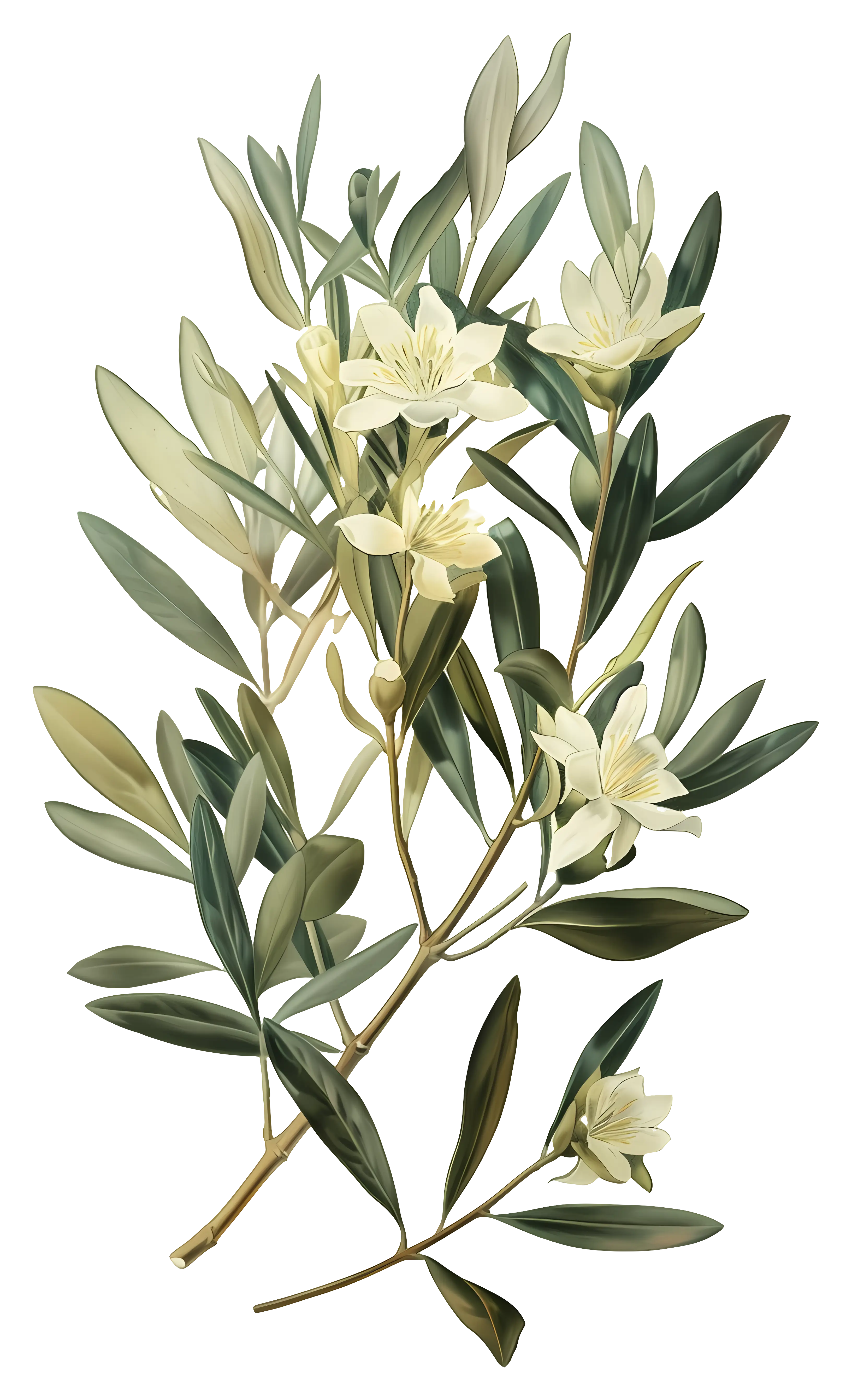 Elegant Olive Branch Illustration