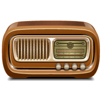 Vintage Brown Radio in Retro Style