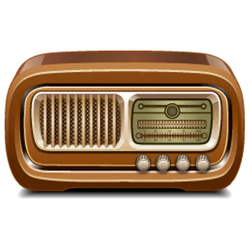 Vintage Brown Radio in Retro Style