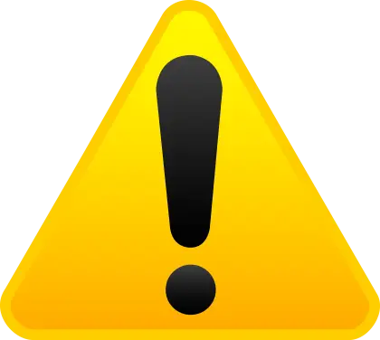 Yellow Warning Triangle with Exclamation Mark
