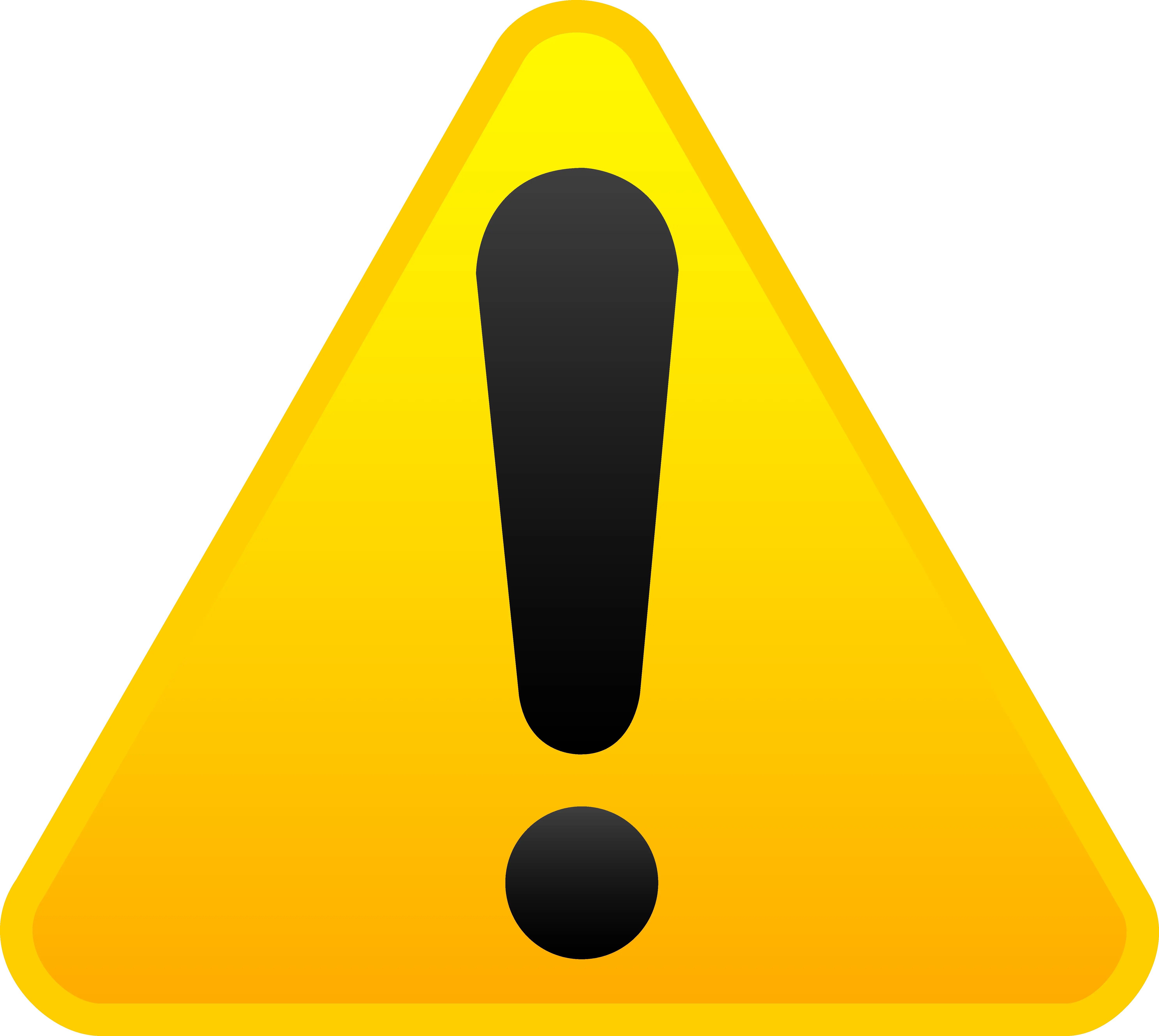 Yellow Warning Triangle with Exclamation Mark