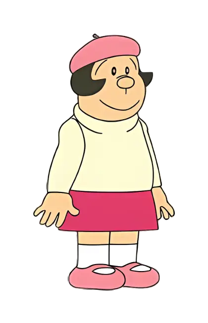 Girl in Pink Cartoon Character