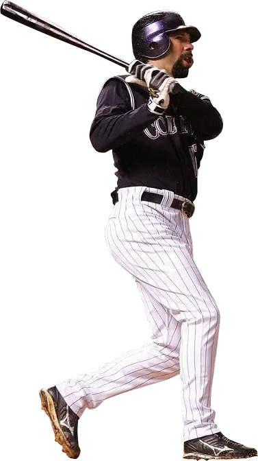 Baseball Player Swinging Bat