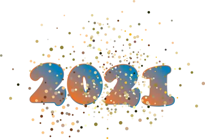 Sparkling 2021 Confetti Celebration Artwork