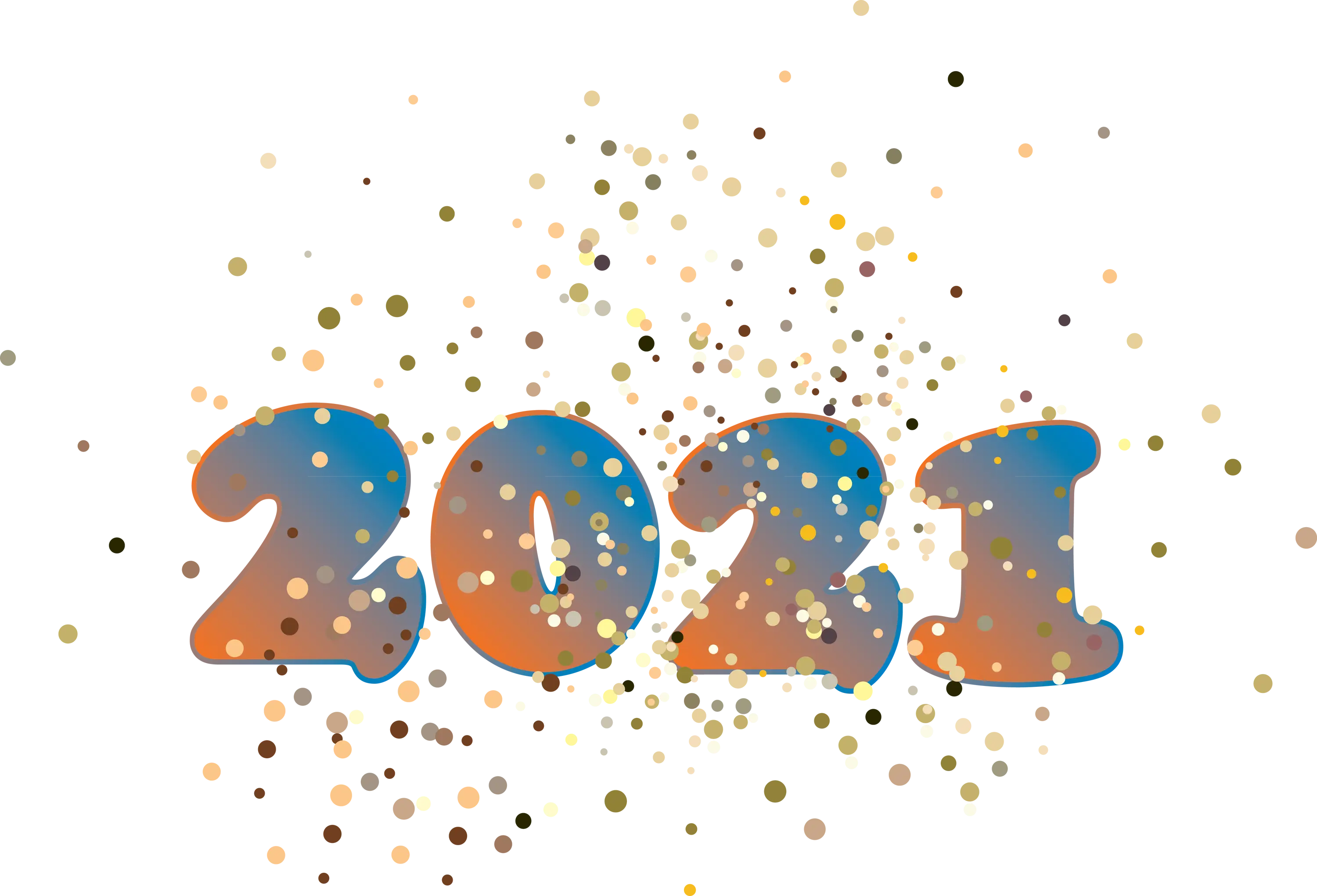 Sparkling 2021 Confetti Celebration Artwork