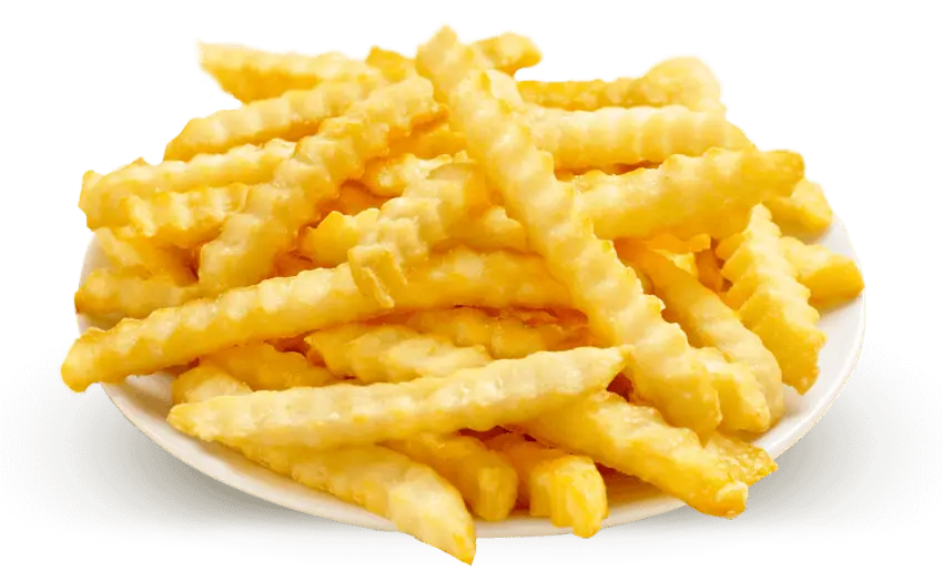 Plate of Crispy Crinkle-Cut Fries