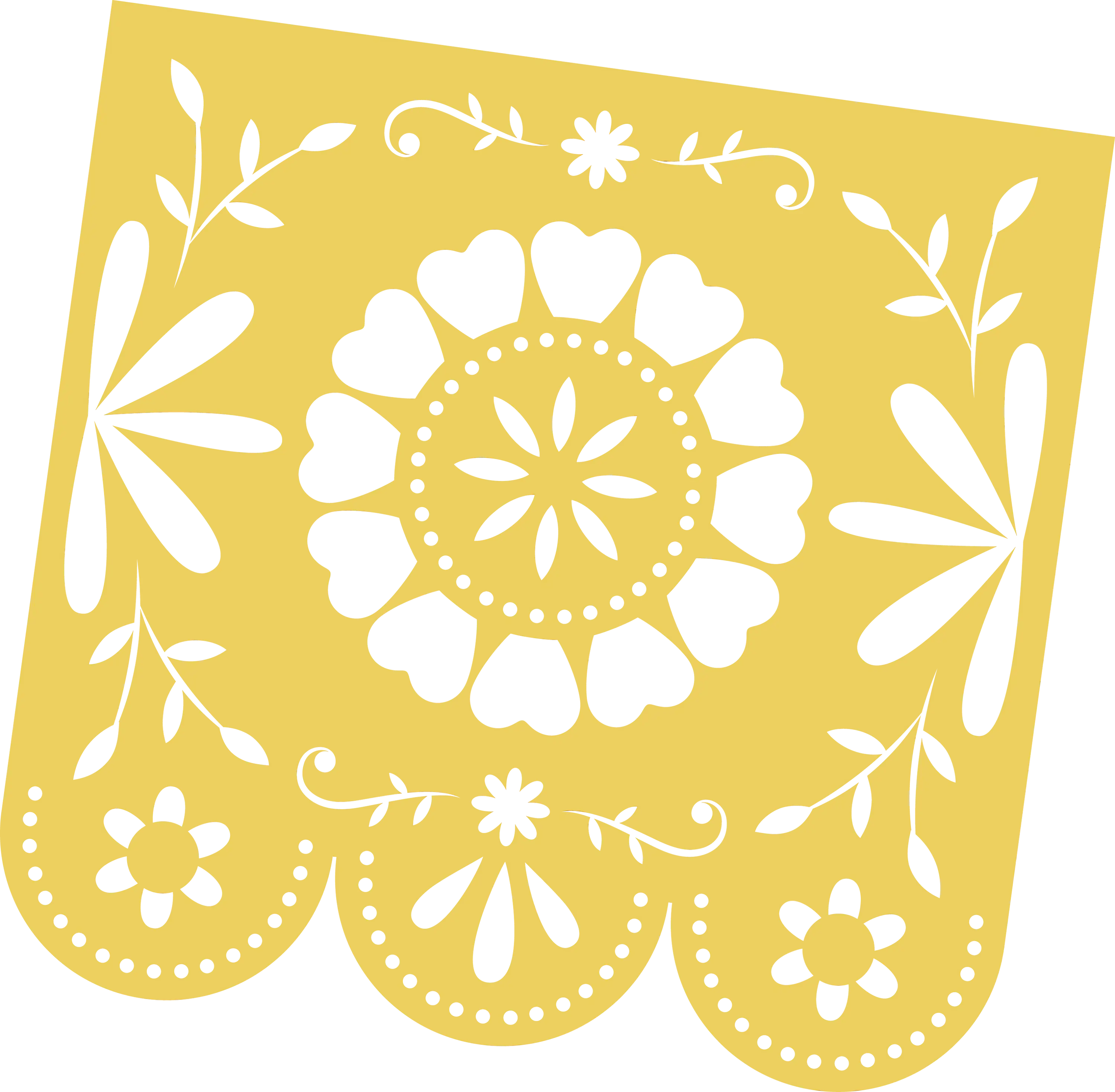 Yellow Decorative Paper Cut-Out