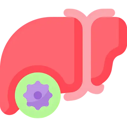 Liver with Virus Illustration