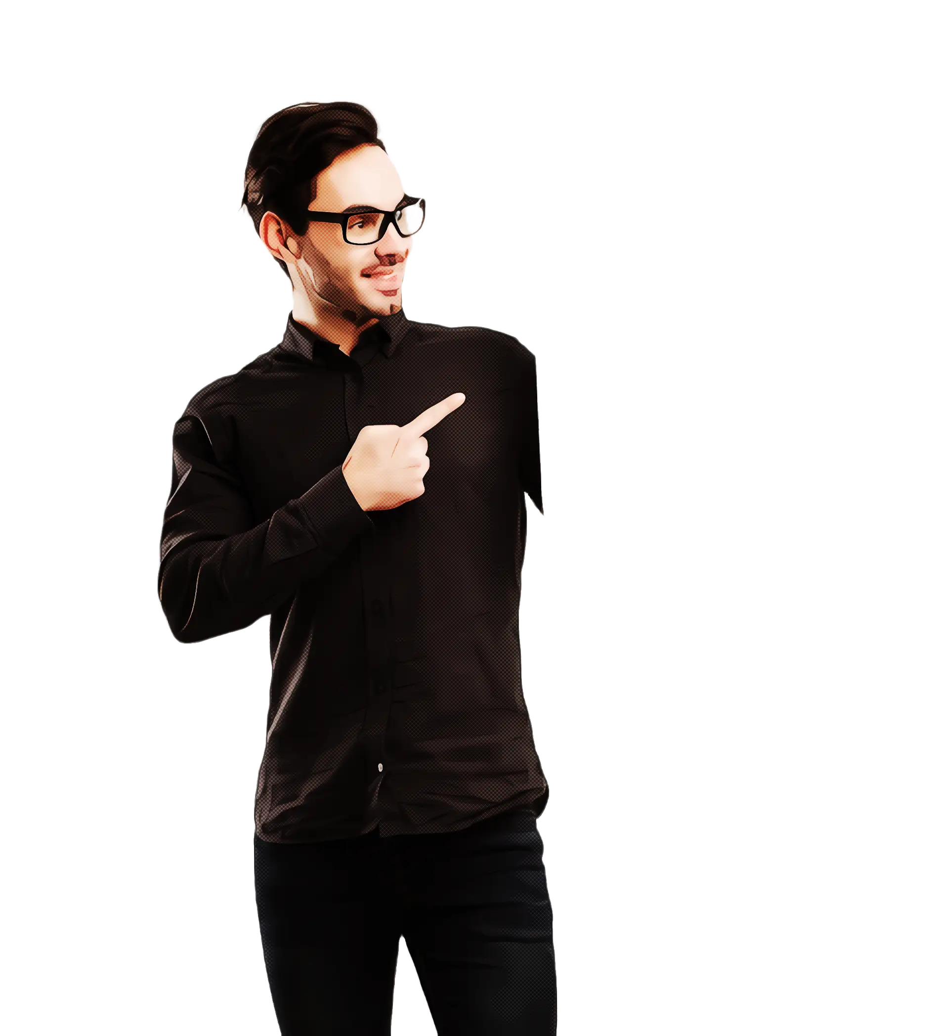 Man Pointing Illustration
