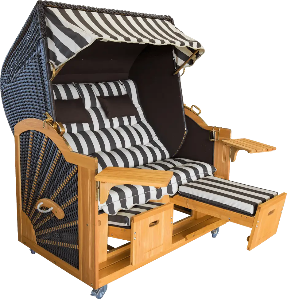 Striped Beach Chair with Adjustable Design