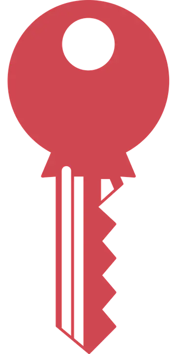 Red Key Icon for Access and Security