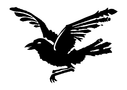 Black Bird Silhouette in Flight