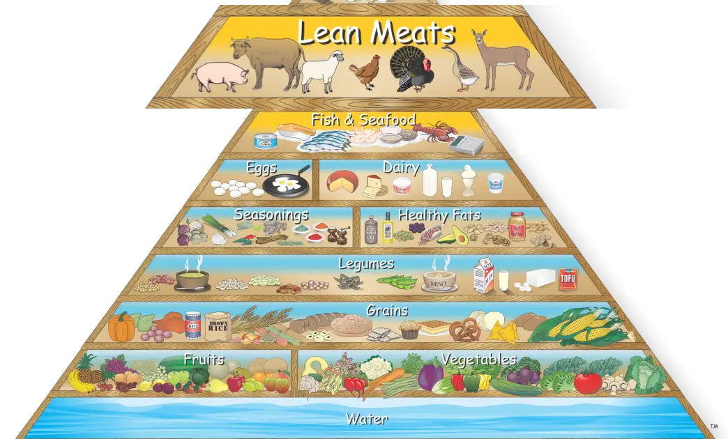 Colorful Food Pyramid Diagram