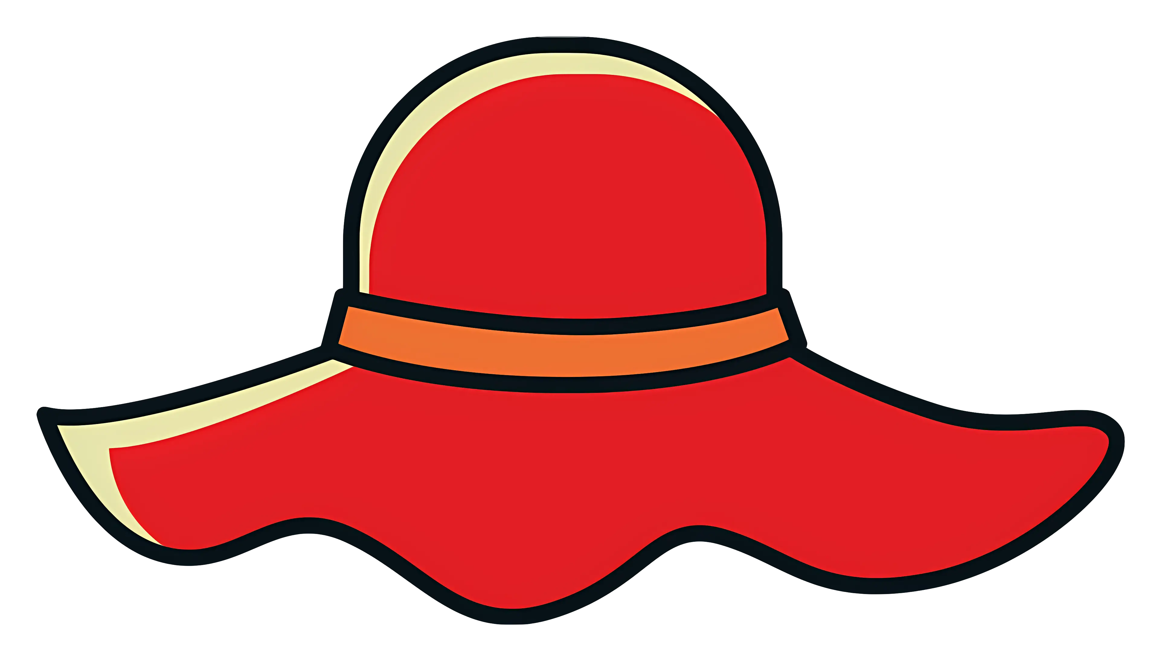 Red Sun Hat for Summer