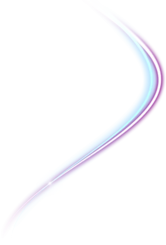 Curved Neon Light Streak with Glow Effect