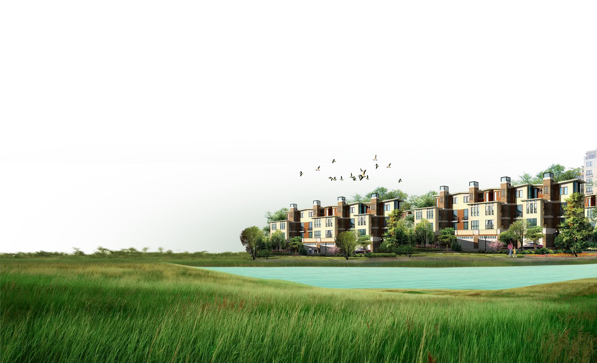 Residential Area with Greenery